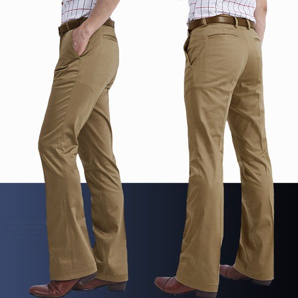 

men's suit khakis fiared male new skinny korean version of big casual pants bigger size 29-36 37 vvye, White;black