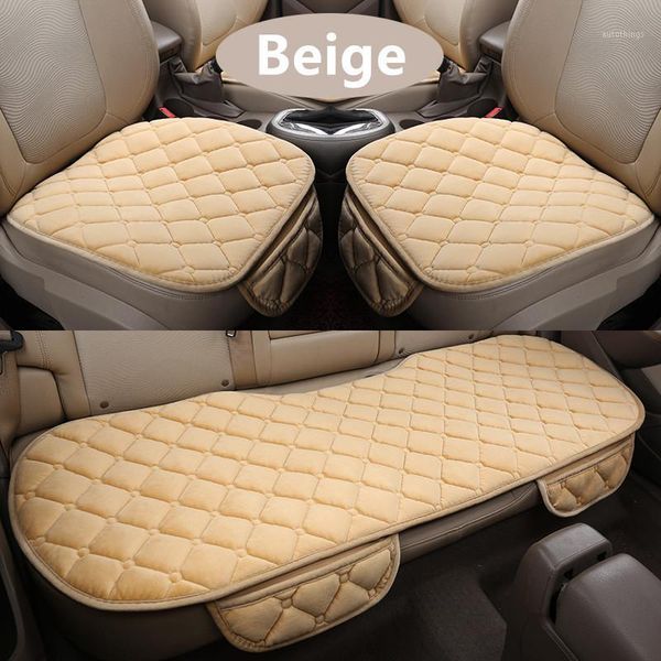 

car seat cover plush fabric winter warm plush velvet rear seat cushion breathable protector mat pad auto accessories universal1
