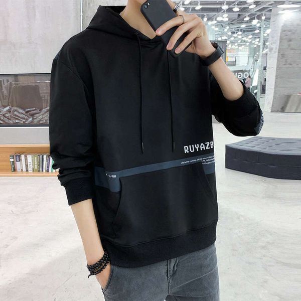 

sweater hoodie autumn korean sports casual simple street men's loose clothes, Gray