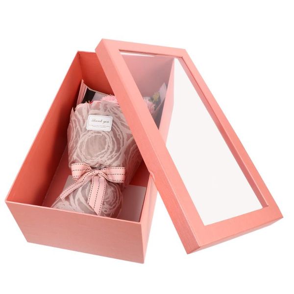 

1pc romantic soap rose flowers immortal flower bouquet gift box valentines gift