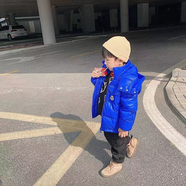 

children's down jacket winter children can be removed with hiped boys and girls, children's down jacket children's clothing g, Blue;gray