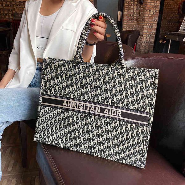 

designer handbags on clearance large capacity tote women's canvas embroidery one shoulder
