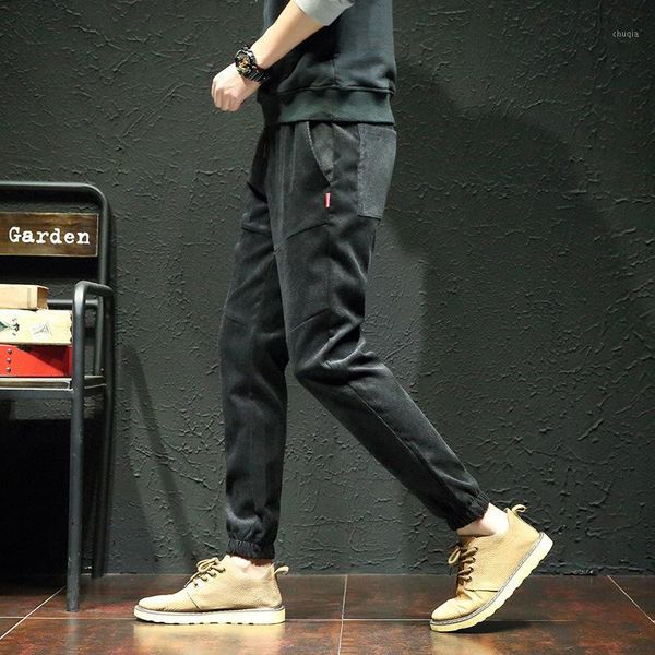 

brand casual harem pants men jogger pants men fitness trousers male chinese traditional harajuku 2019 summer clothe1, Black