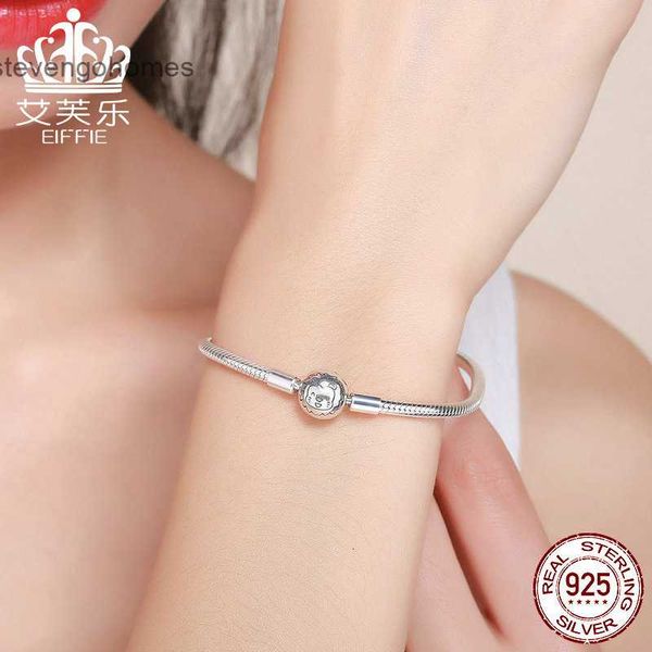 

diy popular s925 beaded sterling silver cartoon lion bracelet scb054