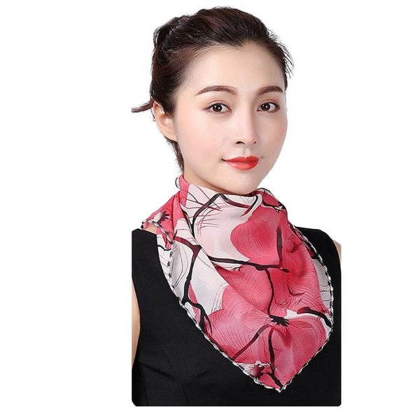 

scarves casual sunscreen chiffon multifunctional neck scarf bandana floral print wraps outdoor washable headband 2021, Blue;gray