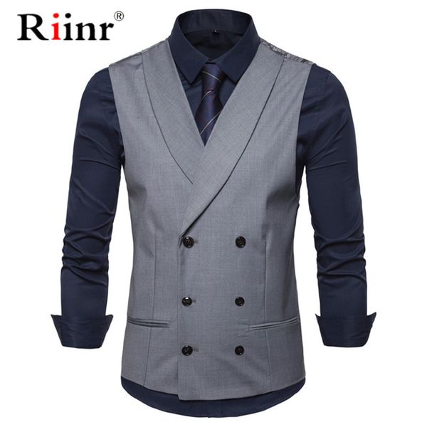 

male british style casual suit vest men 2019 spring autumn sleeveless vest waistcoat mens slim wedding business vests 2xl q1216, White;black