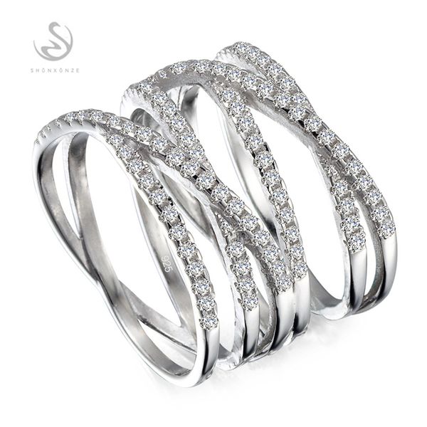 

shunxunze fashion noble generous charms wedding 925 sterling silver jewelry rings for men and women white cubic zirconia s-3787 size 6 7 8 9