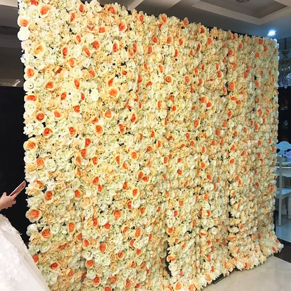 60x40 Cm parede da flor artificial do casamento do fundo Props Suprimentos Decoração Arcos Silk Rose Peony Janela Estúdio