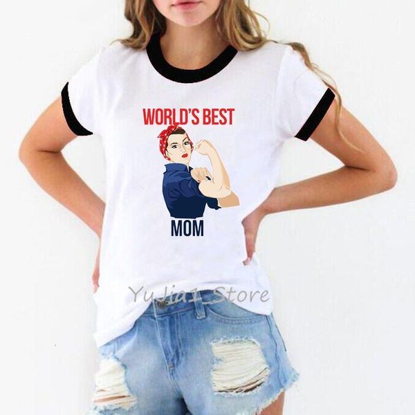 

новое поступление 2020 лучшая в мире мама писем печатать thirts женщин супер мама графическая футболка femme vogue белые женские футболки ве, White