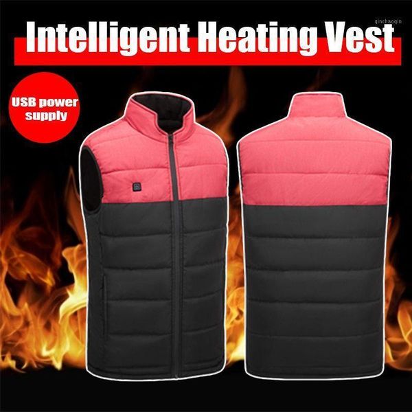 

3-gear temperature control heating vest men women usb electric heated jacket outdoor flexible thermal winter warm jacket m-xxl1, Gray;blue