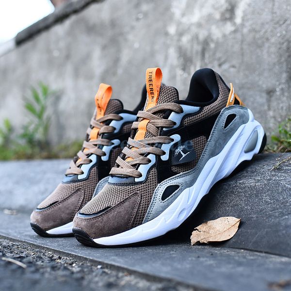

new us 9.5 eur 43 treeperi fashion chunky 6.0 running shoes black brown men sports sneakers wholesale