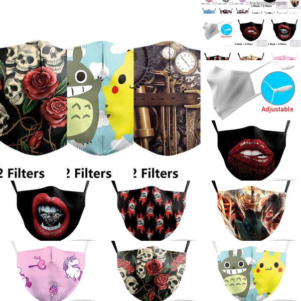 

factoryfgoeprint masks face fabric big unicorn anti mouth cover reusable protection dust phou