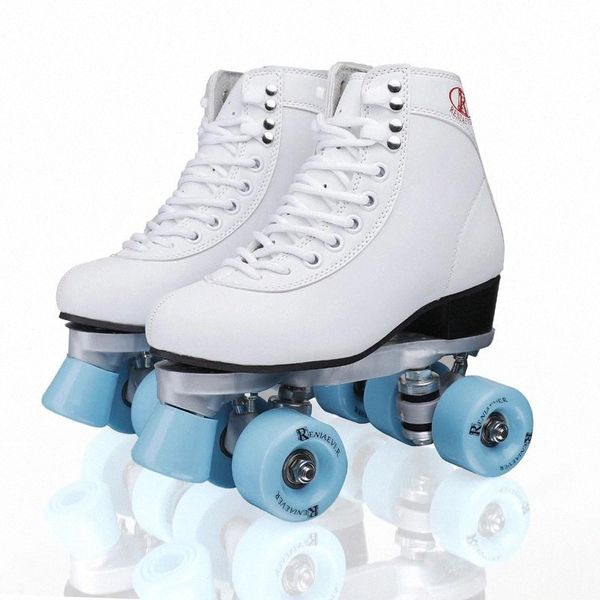 

roller double skate pulleys shees women polyurethane blue wheels roller skating listing #gt11