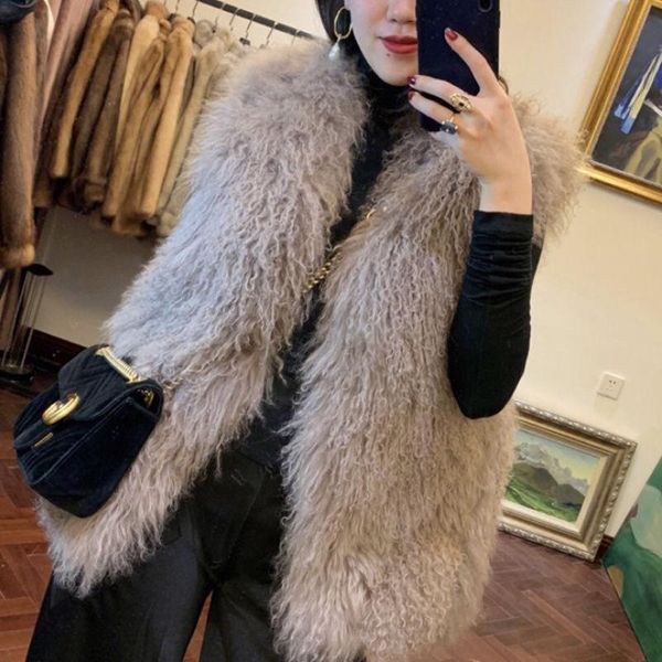 

women's fur & faux women vest coats jackets, Black