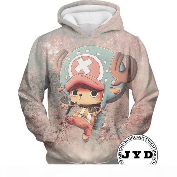 

one piece jumper women mens hoodie 3d print hoodies cute tony tony chopper sweatshirt one piece comic sweater novetly cartoon sweaters s-5xl, Black