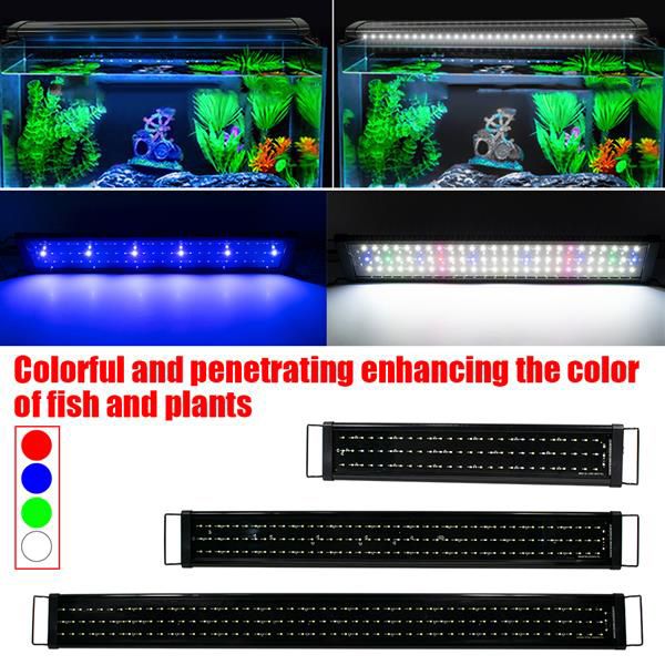 

24w 156led full spectrum water lamp 47.2inch black us standard aquarium lights (suitable for 47.2-55.1inch long aquarium) wholesale