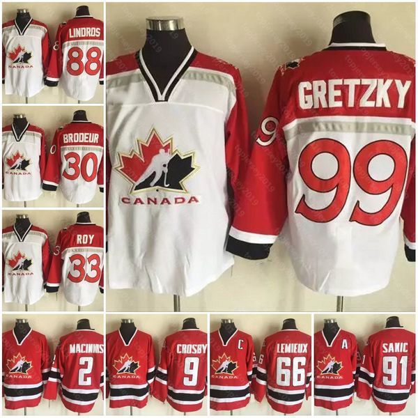 

99 gretzky montreal canadiens mens retro 2002 olympic edition hockey jersey brodeur roy sakic lindros lemieux iginla ckosby macinnis jerseys, Black