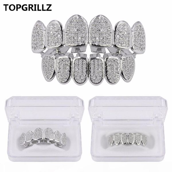 

rillz golden color plated cz micro pave exclusive luxury bottom gold grillz set hip hop classic teeth grills, Black
