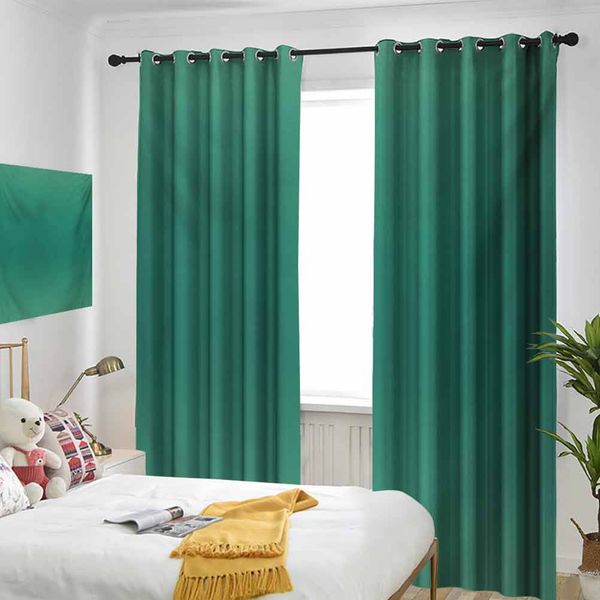 

thermal insulated room darkening window shade ocean sea marine life space waves inspired teal colored design digital print image curtain