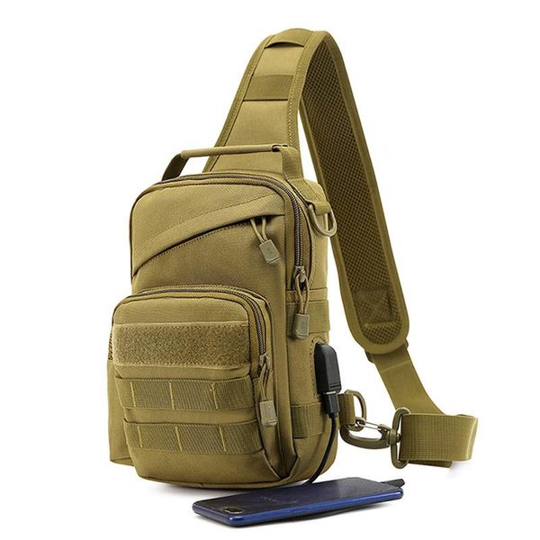 

outdoor cycling sport chest bag with usb port