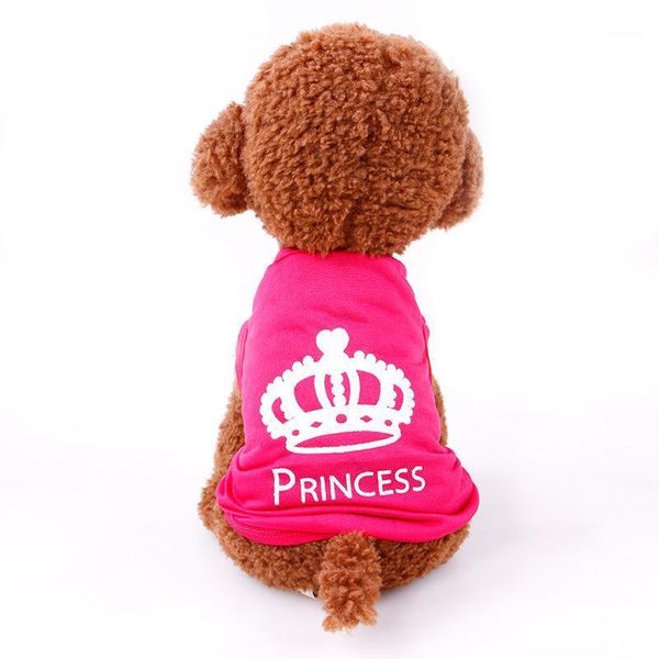 

dog vest t shirt chihuahua small cat pet clothing ropa de verano para perros summer crown printed dog clothes gift1