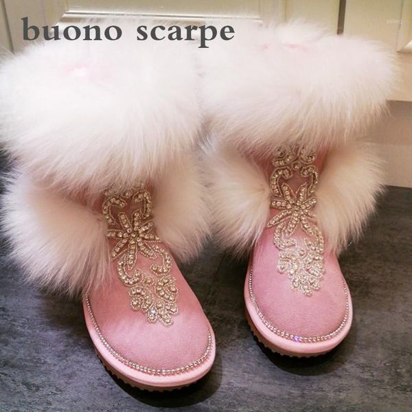 

boots winter handmade woman's belt with black and pink thick oversized fur snow boots1