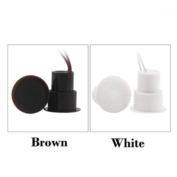 

(10 pairs) rc-36 brown color wired magnetic switch door open alarm concealed installation nc relay output magnet sensor1