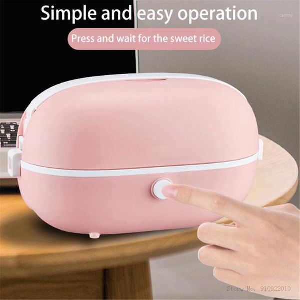 

portable electric rice cooker multicookers mini rice cooker inner thermal heating lunch box multi cookings1