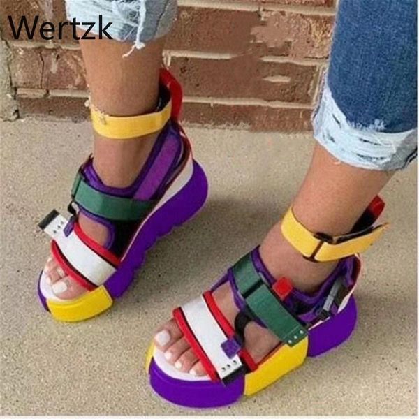

sandals women's 2021 summer women's shoes european and american color matching casual sandals zapatos de mujer, Black