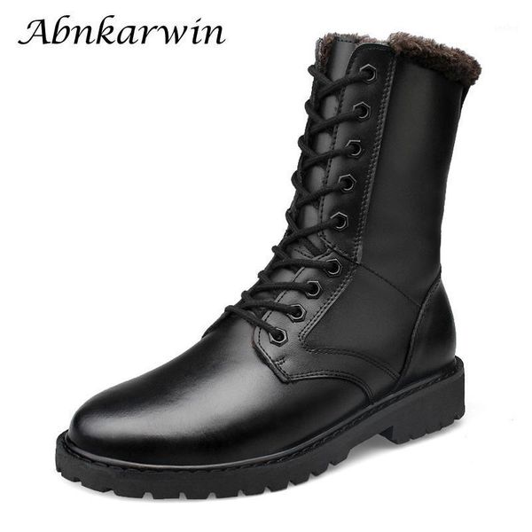 

winter leather men's boots army combat shoes botas militares botas tacticas hombre coturno militar bota buty wojskowe1, Black