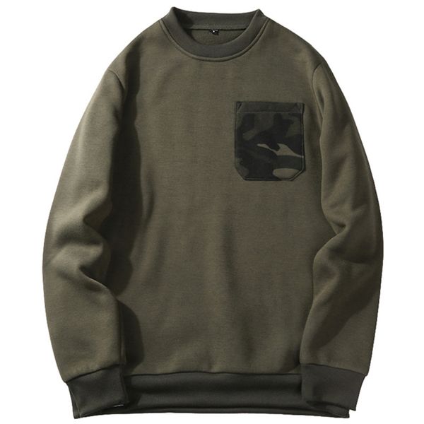 

men spring autumn chest pocket male fashion men's sweatshirts hoodies q6314, Black