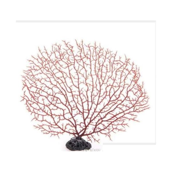 

fish tank artificial plastic plant coral tree aquarium decoration soft ornament red a qylujp sports2010