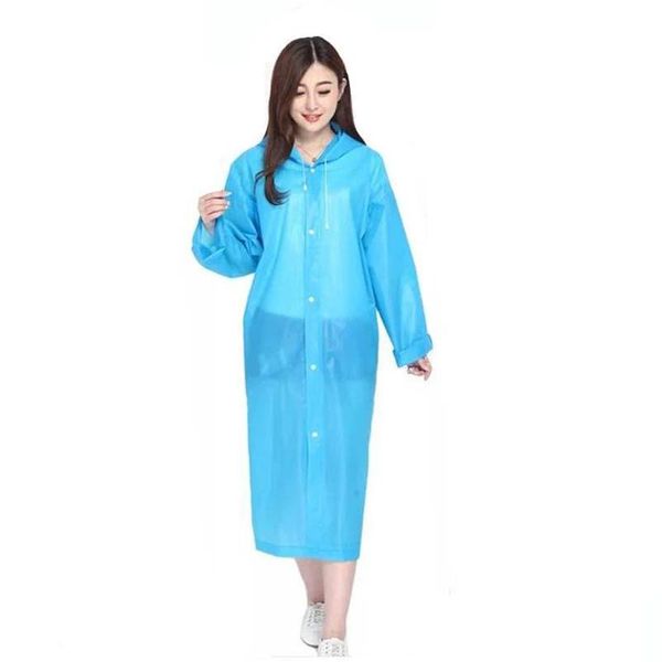 

eva raincoat women men portable outdoor travel rainwear waterproof camping hooded ponchos transparent plastic qylxzh mj_bag