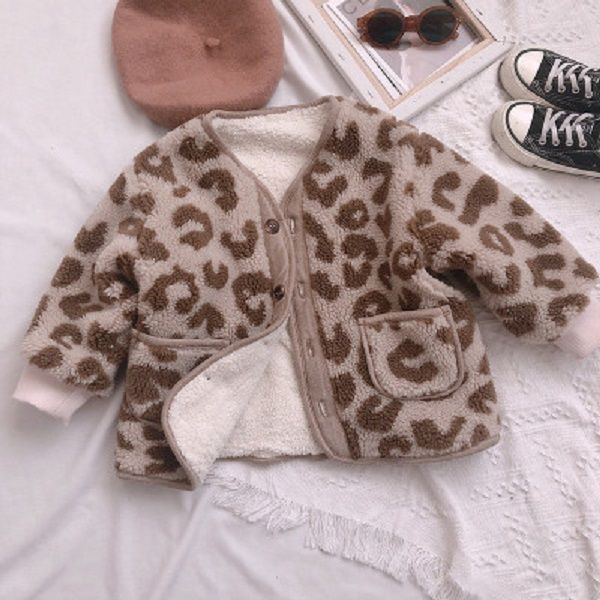 

2020 fall/winter lamb cashmeres leopard print fur coat for boy and girl, Blue;gray