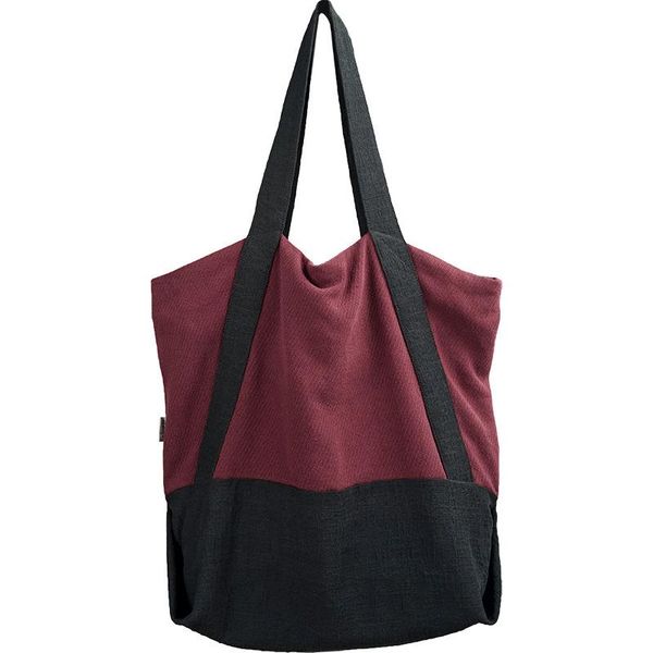

women's origional customizable korean-style casual shoulder bag fashion contrast color linen bag women's one-shoulder handbag
