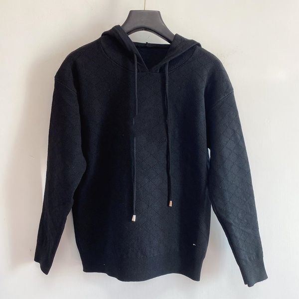 

milan runway sweater 2020 hooded long sleeve beads print women's sweater high end jacquard pullover women designer sweater 1111-3, White;black