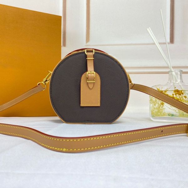 

classic mini petite boite chapeau designer shoulder bag women handbag fashion woman cross body bags genuine leather reverse brown flower lux