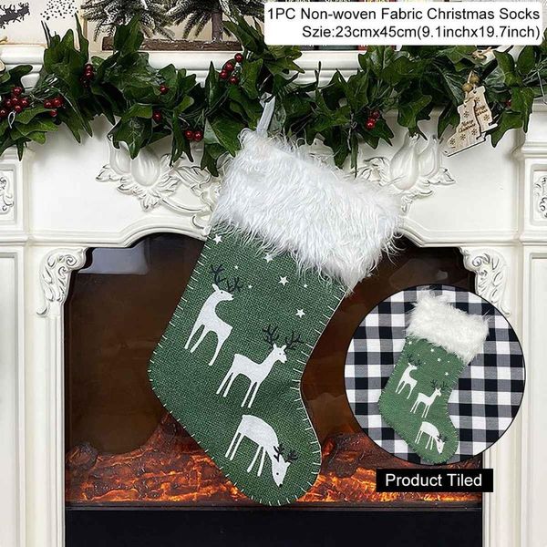 

fengrise santa claus christmas stockings christmas candy gift bag christmas sacks pendant xmas navidad 2020 happy new year 2021 jlltyi