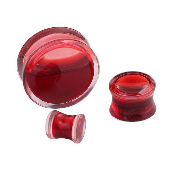 

2pcs plugs and tunnels red liquid acrylic ear stretchers plugs flesh tunnel ear plugs earrings gauges ear plug body jewelry q sqcxkk, Silver