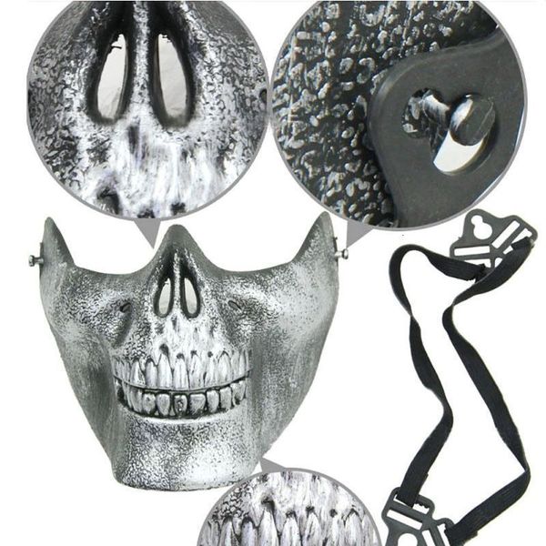 

mascara airsoft party mask halloween skull scary masks masquerade cosplay horror maske half face mouth masque army games maska