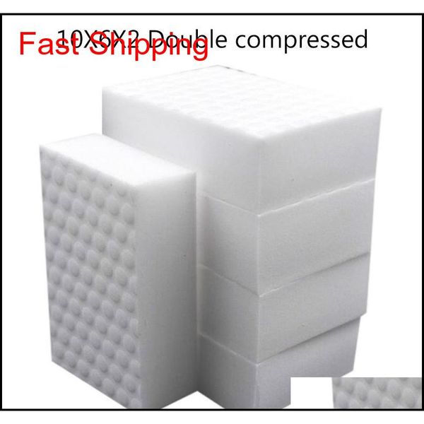 

10pcs 10*6*2 high density double compressed kitchen cleaning melamine sponge magic eraser pad for dish washing/ca qyllip bbgargden
