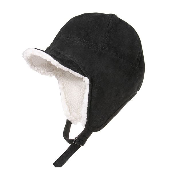 

autumn and winter cycling windproof cold protection lamb double layer thicken outdoor dunk hat ear protection keep warm ski hat wmtvfq, Black;white