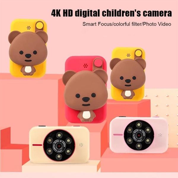 

x17 50mp mini children camera 4k hd front rear dual camera toys kids cartoon digital p for birthday christmas gift