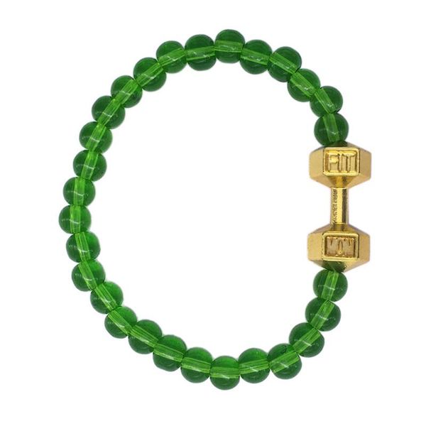 

beaded, strands fashion & wholesale crossfit gym sports bodybuilding barbells bead fit mom bracelet bangles, Black