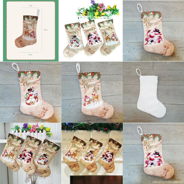 

p6ujelck stockings santa claus snowman creative christmas tree ornaments home party decoration children candy bags gifts