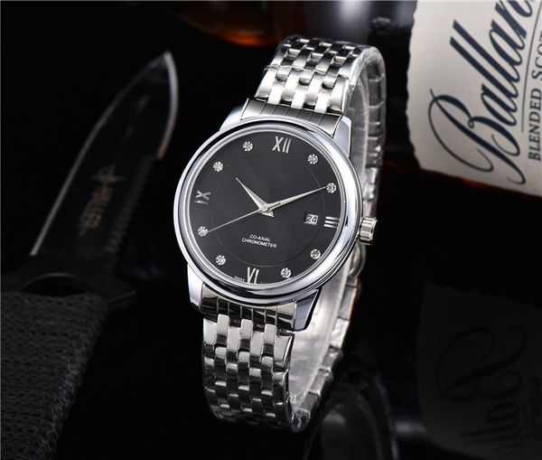 

2020 новый бриллиант мужские часы спортивные моды все-матча бизнес с календарем большой циферблат жизни водонепроницаемый джентльмен посмотр, Slivery;brown