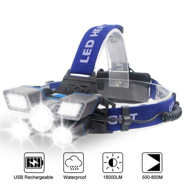 

rechargeable headlamp, 21 led headlamp with red strobe lights, 9 modes usb rechargeable waterproof head lamp for outdoor camping cycling