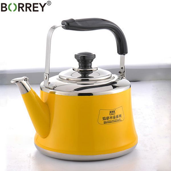 

borrey 2l induction cooker whistling stainless steel outdoor pot bouilloire camping gas stove kettle cooking tools q1222