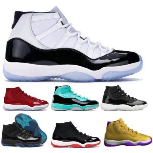 

mens 11 11s basketball shoes sneakers concord 45 25th anniversary gym red space jam jumpman gamma xi 2020 new arrival women trai