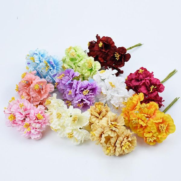 

искусственные растения фальшивые розницу diy подарки конфеты коробка вазы для украшения дома шелковые цветы букет для свадебных аксессуаров